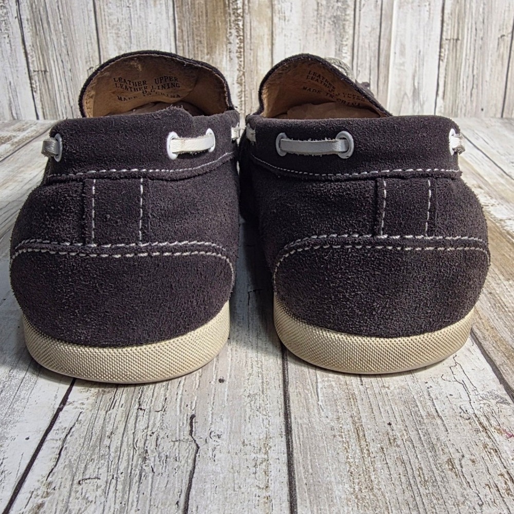 Joseph Abboud Collection Brown Suede Tassel Loafer Boat Shoes Contrast Stitch - Picture 5 of 10